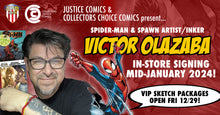 Load image into Gallery viewer, Victor Olazaba B&W Inked HEADSHOT Pre-Order Sketch Package w/COA (no grading)
