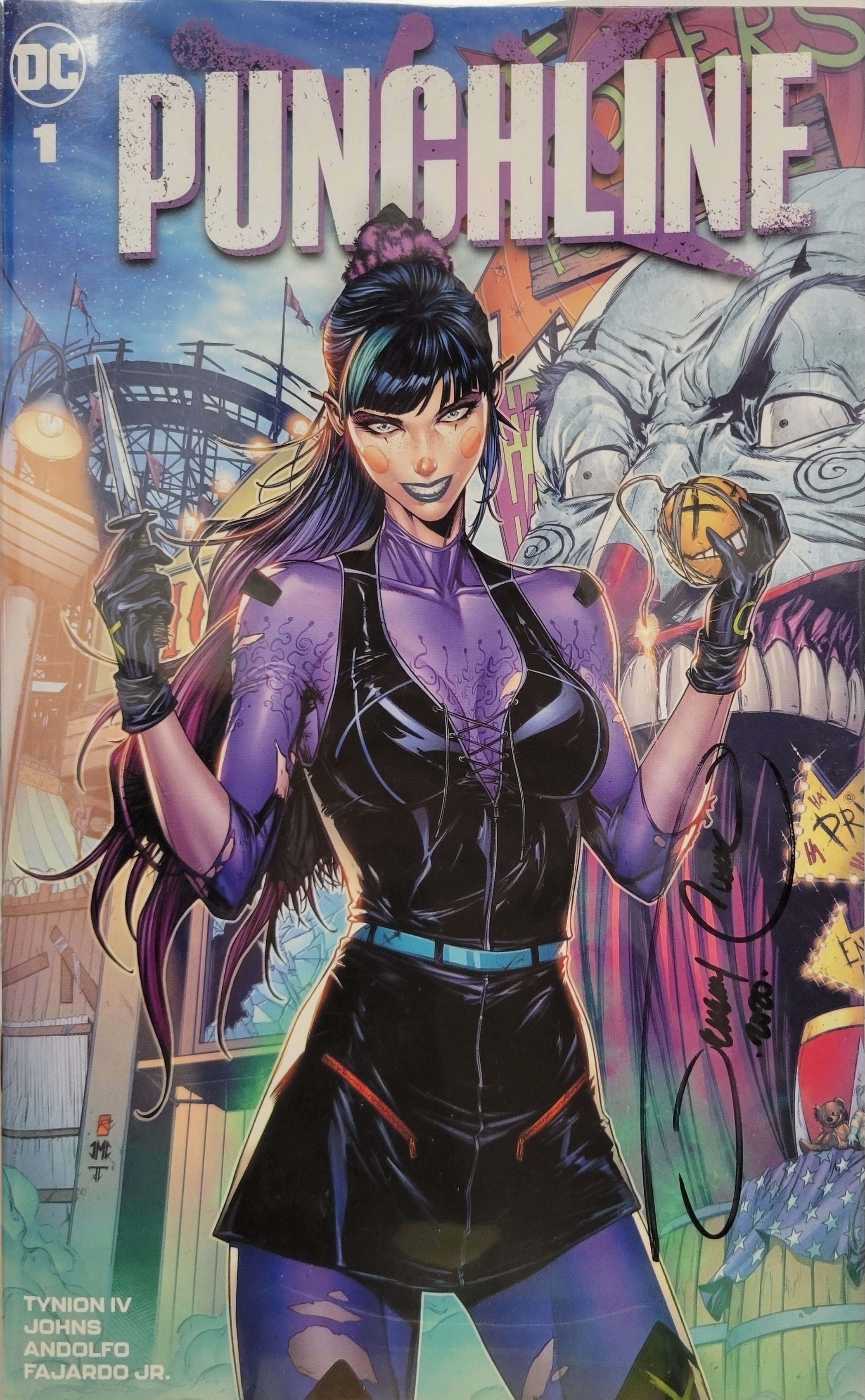 Punchline #1 Gotham City Exclusive Cover Signed by Jeremy Clarke w