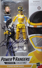 Load image into Gallery viewer, Power Rangers In Space Yellow Ranger Action Figure Signed by Tracy Lynn Cruz w/COA
