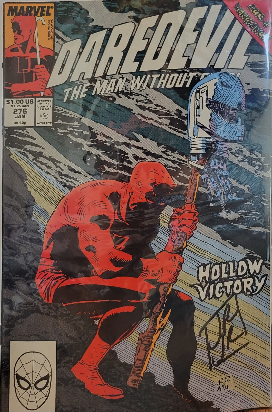 Daredevil #276 Signed by John Romita Jr w/COA