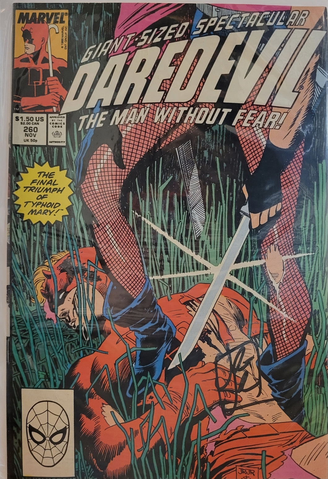Daredevil #260 Signed By John Romita Jr w/COA