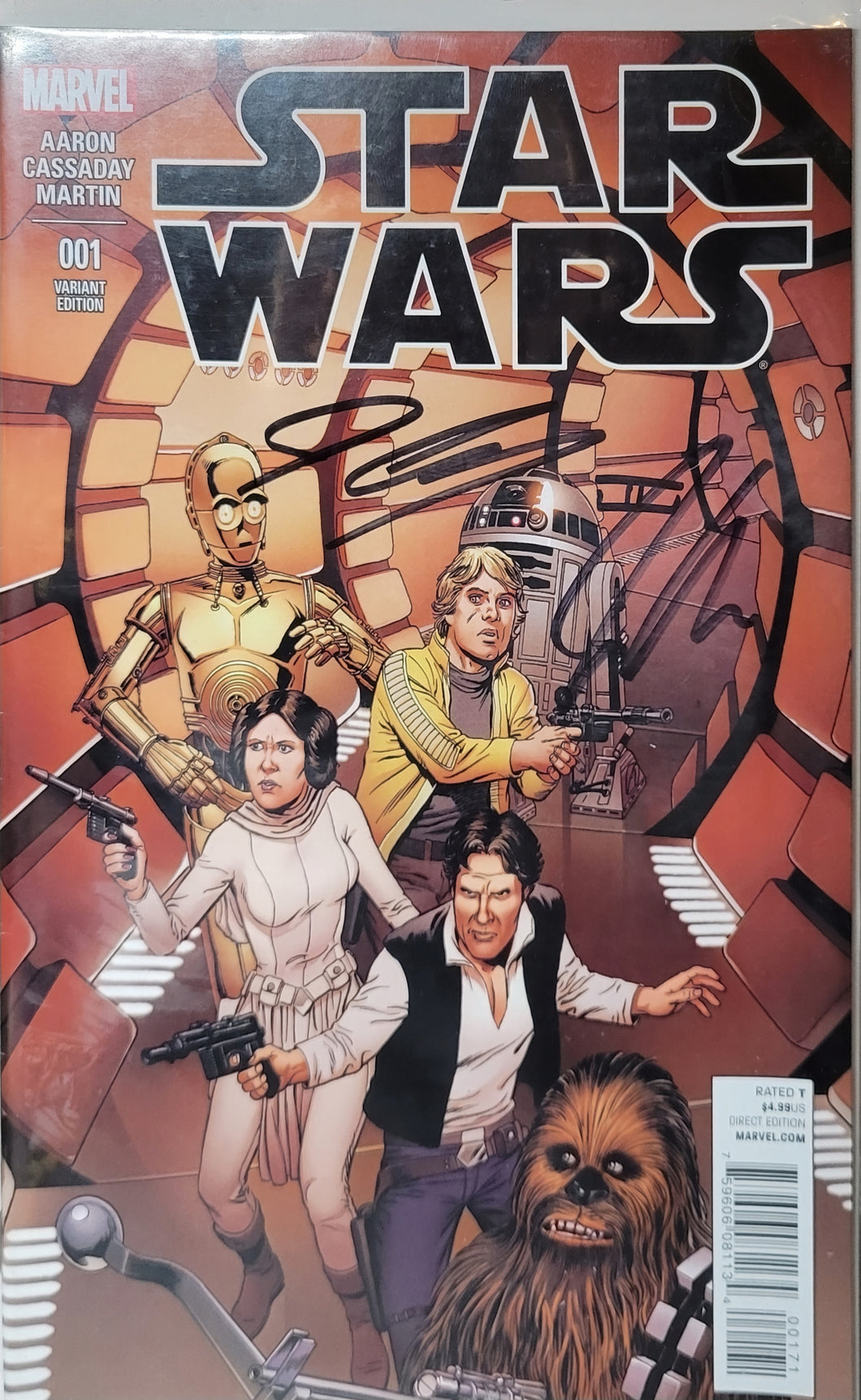 Star Wars #1 Incentive 1:15 Signed by Jason Aaron and John Cassaday w/COA
