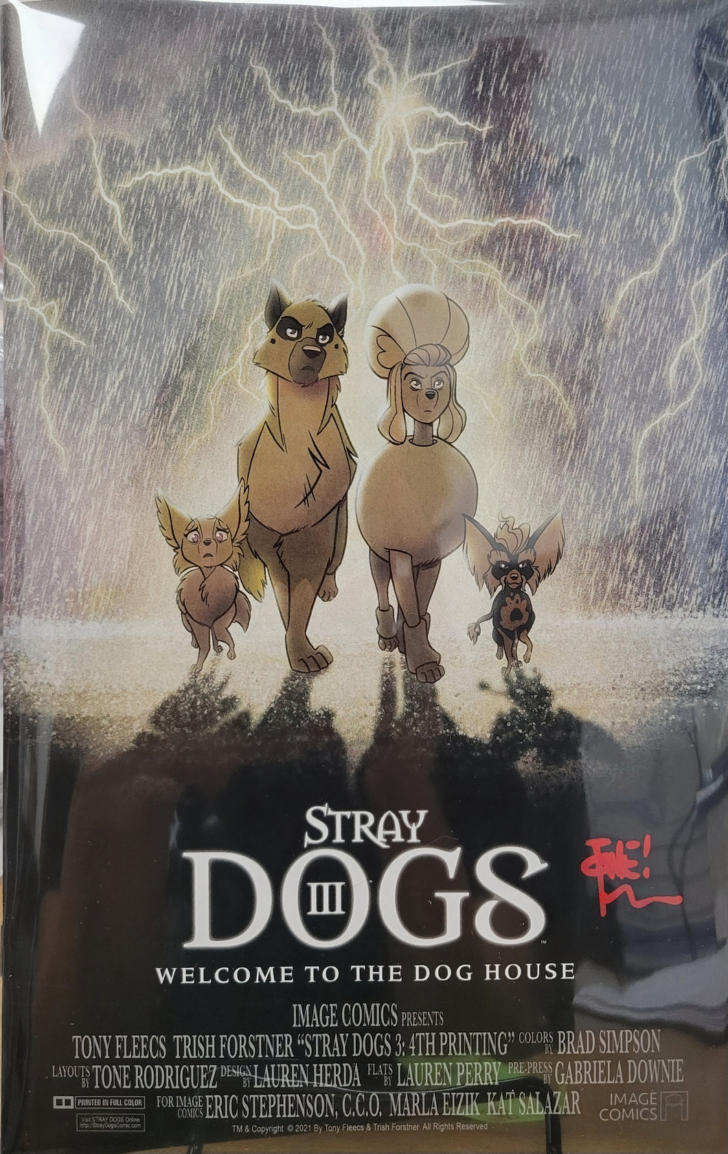 Stray Dogs #3 4th Printing Signed by Tone Rodriguez w/COA