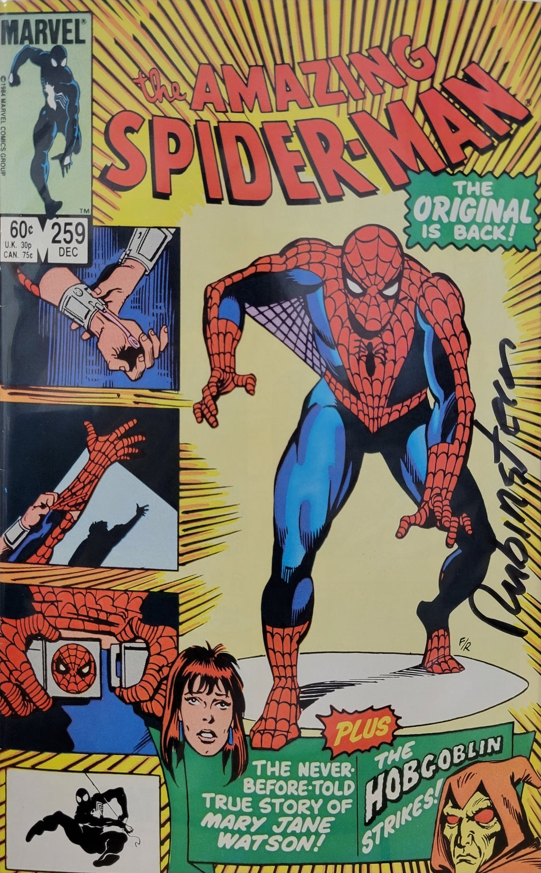 Amazing Spider-Man #259 Signed by Joe Rubinstein w/COA