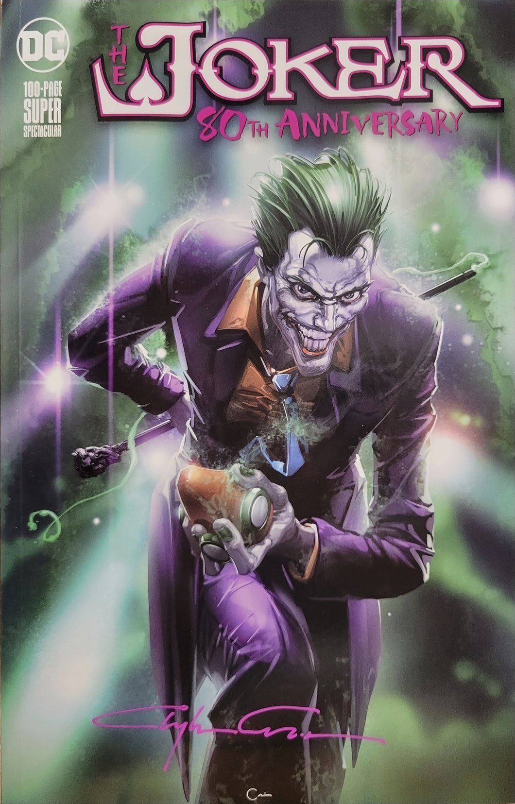 The Joker 80th Anniversary Signed by Clayton Crain w/COA