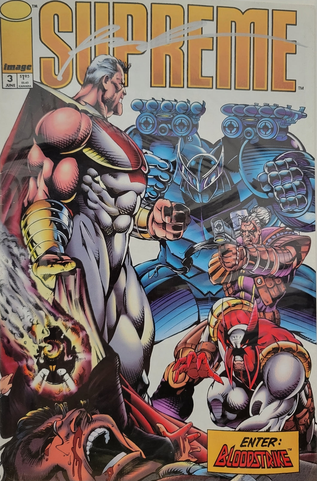 Supreme #3 Signed by Rob Liefeld w/COA