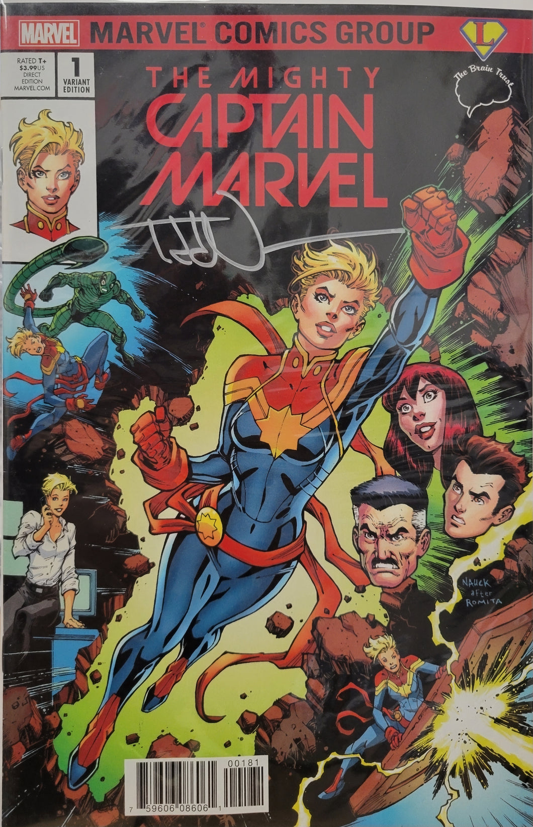 The Mighty Captain Marvel #1 Signed by Todd Nauck w/COA